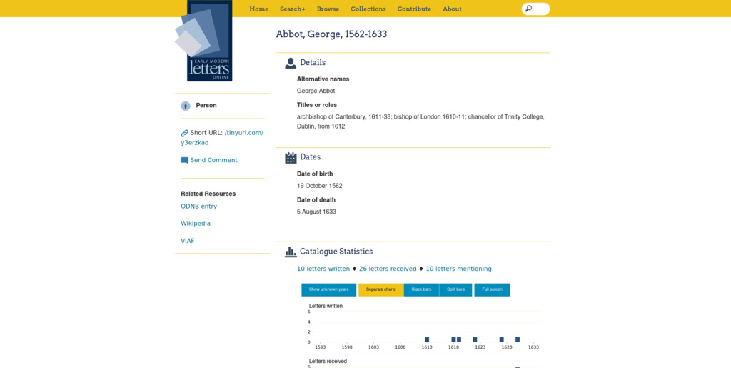 screenshot from EMLO project