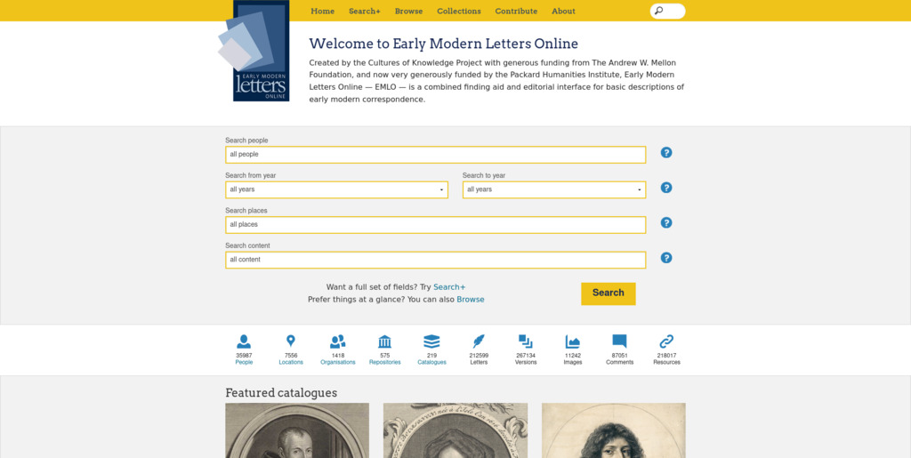 screenshot from EMLO project