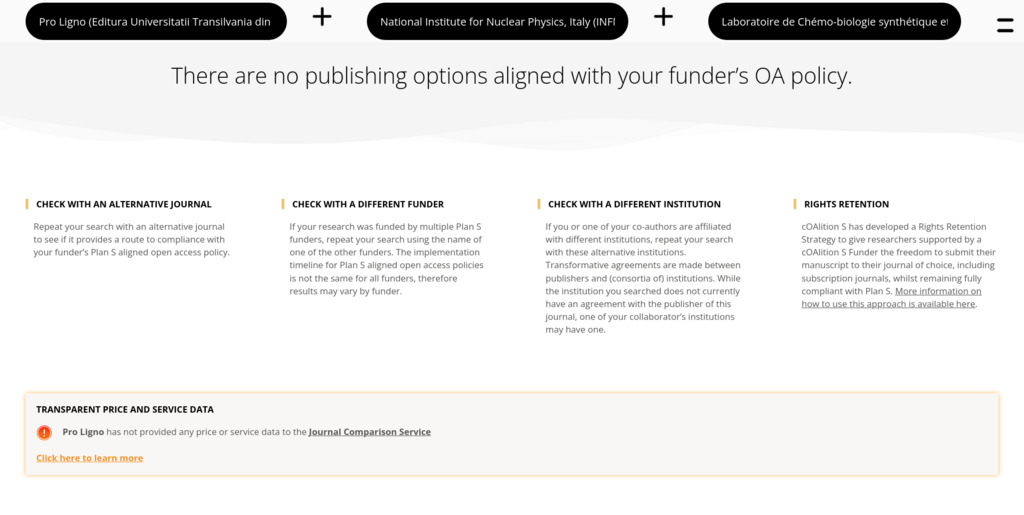 screenshot from Journal Checker Tool project