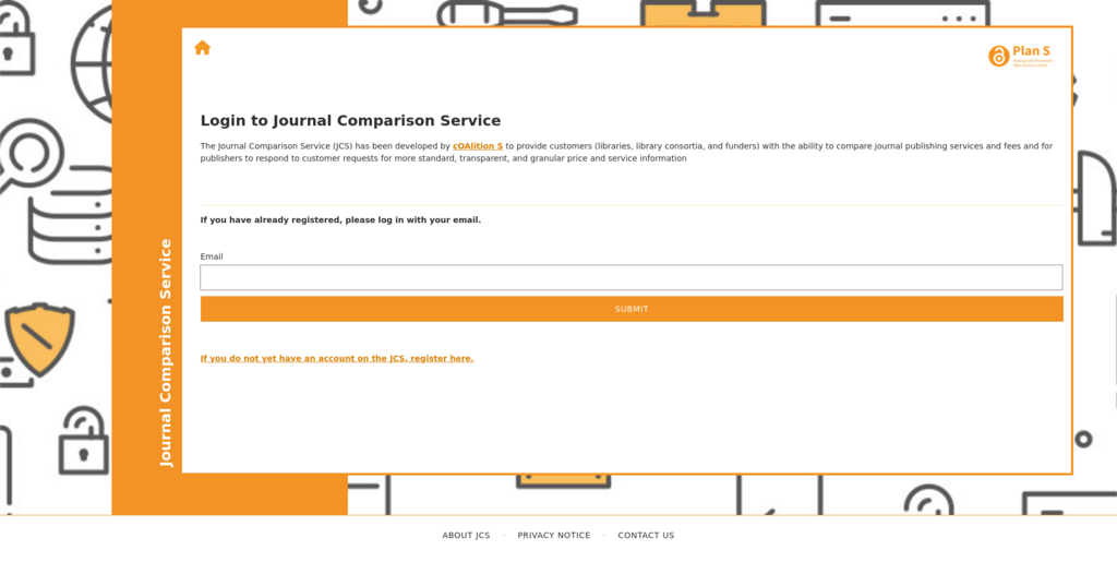 screenshot from Journal Comparison Service project